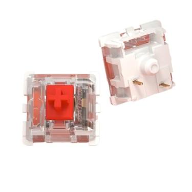 Imagem de Teclado mecânico KS-9 de 3 pinos vermelho marrom azul verde branco RGB silencioso clique linear tátil compatível Cherry MX (vermelho, 1 peça)