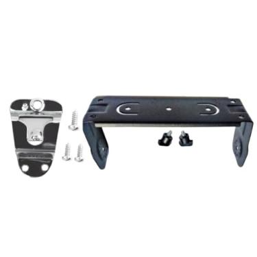 Imagem de Suporte para Rádio Amador, Montagem em Metal Preto, com Parafusos Laterais e Suporte PTT, Kit Completo de Instalação