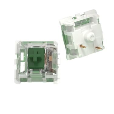 Imagem de Teclado mecânico KS-9 de 3 pinos vermelho marrom azul verde branco RGB silencioso clique linear tátil compatível Cherry MX (verde, 1 peça)