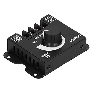 Imagem de Garosa Interruptor de Botão Dimmer LED PWM Dimmer de Cor única, Escurecimento Contínuo de 0-100% para Luzes de Tira LED, 12-24V 360W Com Caixa de Alumínio para Iluminação Doméstica e Comercial