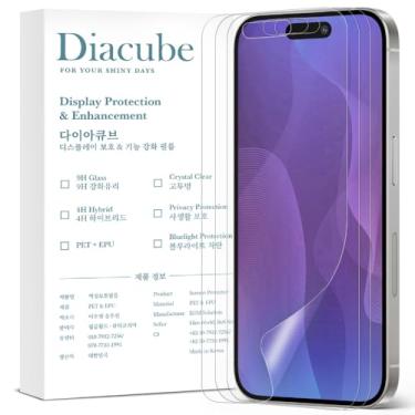 Imagem de Diacube Pacote com 3 protetores de tela fosco antirreflexo compatíveis com iPhone 17 Pro Max, filme PET EPU resistente a quebras, anti-impressão digital, toque sedoso, sem poeira e fácil instalação