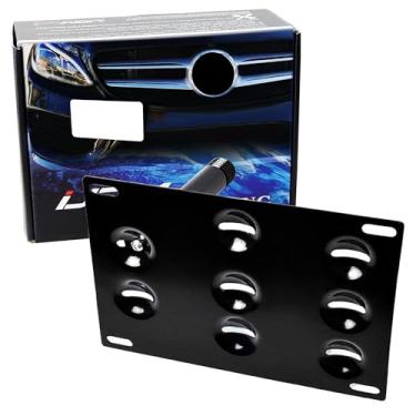 Imagem de iJDMTOY Kit adaptador de suporte de montagem para placa de carro de reboque para-choque dianteiro compatível com Mercedes W205 C-Class X204 GLK-Class X205 GLC-Class W212 W213 E-Class W166 GLE-Class