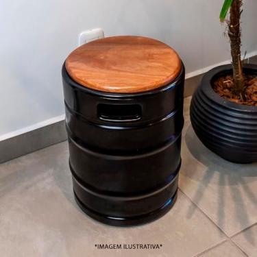 Imagem de Banco Decoração de Barril Poderoso Chopão Externa Criativa