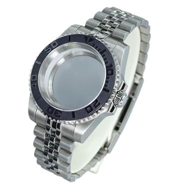 Imagem de FEIYASHI Caixa de relógio de vidro safira de luxo para NH35 NH36 substituição 28,5 mm movimento de relógio de aço inoxidável peça de reparo de iate, tampa inferior de vidro 4, For NH35/34/36/38