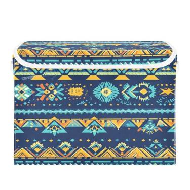 Imagem de CEBUGI Caixotes de armazenamento com tampas, caixa de armazenamento de tecido dobrável, fundo abstrato, compartimentos organizadores de armazenamento para armário de casa prateleiras de quarto 40 x 30