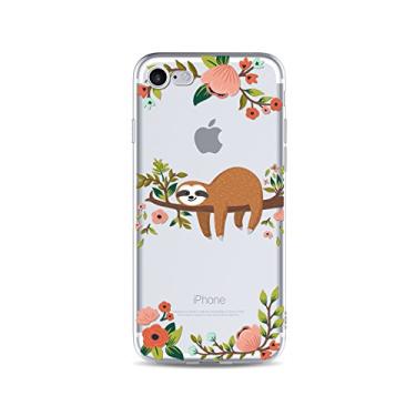 Imagem de Capa compatível com iPhone SE 2022 (3ª geração) 5G mais recente/iPhone SE 2020 (2ª geração)/capa para iPhone 8 (4,7 polegadas), capa protetora de TPU macio transparente estilo preguiça Blingy's