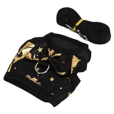 Imagem de Zerodis Arnês para Colete de Coelho de Nylon Com Trela, Arnês Pequeno Ajustável para Animais de Estimação para Coelhos, Furões, Gatinhos, Porquinhos-da-índia, para Animais Com Design Macio e (L)