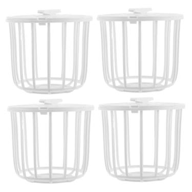 Imagem de PENIKOKO 4 peças de cestas de plástico para nidificação de pássaros, acessórios para gaiolas de alça, material de ninho de periquito