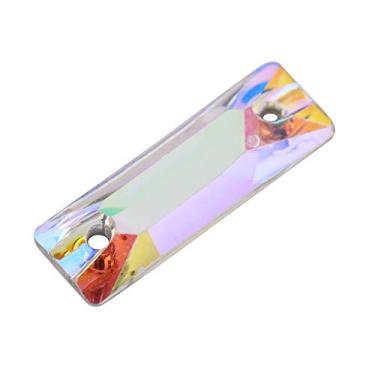Imagem de 200pcspack Flatback Resina Costura Cristal Brilhante com Orifício Acessórios de Artesanato para Artesanato e Acessórios (6 x 17,5 mm Faixa Longa)