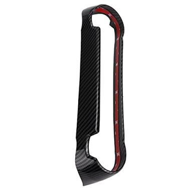 Imagem de aqxreight Painel de Ar Condicionado de Controle Central Capa Guarnição Quadro Fibra de Carbono Estilo Decoração Substituição para 2019-2021 ABS Forte Resistência e Painel de Acabamento 2019-2021