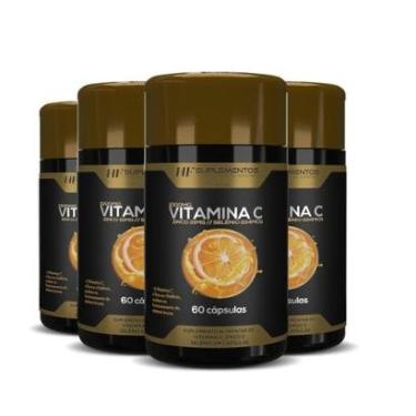 Imagem de 4x VITAMINA C PREMIUM 60 CAPS HF SUPLEMENTOS-Unissex