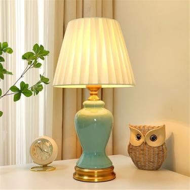 Imagem de Quarto Contemporâneo Lâmpada De Mesa De Cerâmica LED Criatividade Americana Sala De Estar Quarto Infantil Estudo Villa Hotel Cabeceira Mesa Luz (Estilo 8)