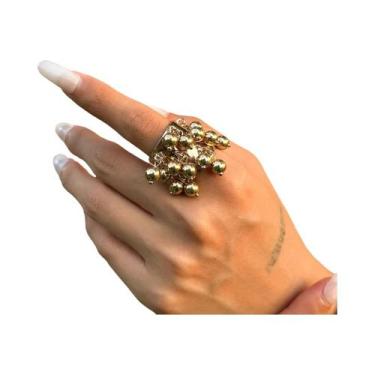 Imagem de Anel Aberto De Pedras Naturais Coloridas Para Mulheres, Anéis Largos V