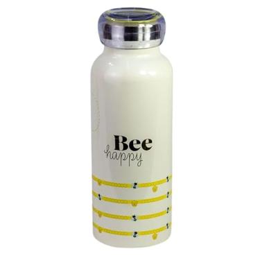 Imagem de Zonacriativa – Garrafa Bubble Abelhinha 500ml em Aço Inoxidável | Conservação Térmica até 6h e Tampa com Vedação de Silicone