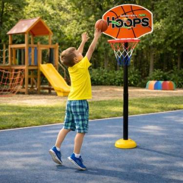 Imagem de Cesta Basquete Infantil com Tabela e Aro Altura Ajustável até 115 cm A