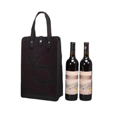 Imagem de Bolsa De Armazenamento Para Vinho Tinto Dupla Presente Bolsa De Feltro