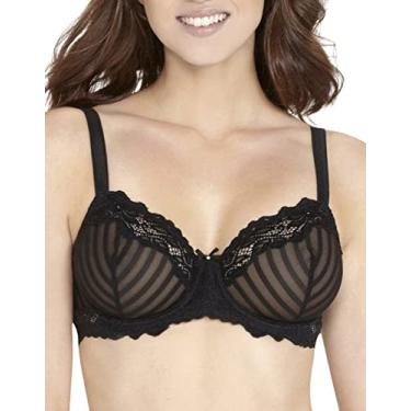 Imagem de Lunaire Sutiã feminino de malha com acabamento em renda Barbados, Preto, 42D