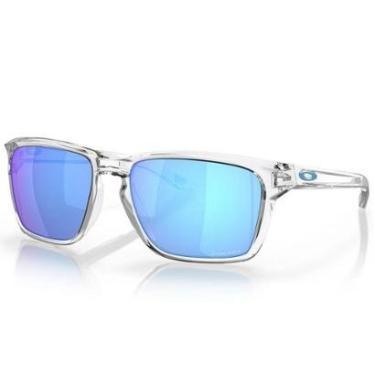 Imagem de Óculos de Sol Oakley Sylas Polished Clear Prizm Sapphire-Masculino
