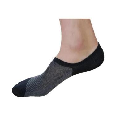 Imagem de Meias De Cano Curto Masculinas Antiderrapantes De Fibra De Bambu, 5 Pa