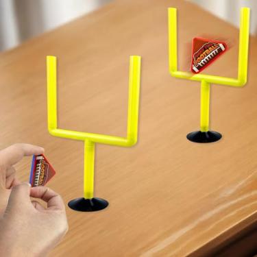 Imagem de 4 peças de mini jogos de futebol amarelos, mini jogos esportivos de mesa com bolas de futebol de espuma, escritório, interior, futebol, esportes, lembrancinhas de festa, jogos de mesa