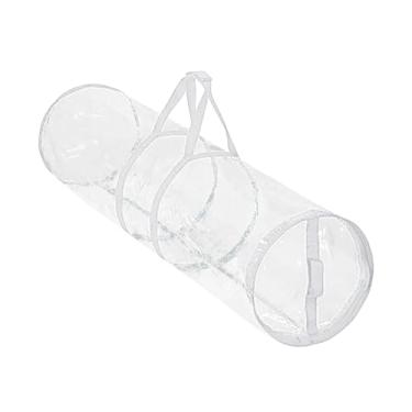 Imagem de Sclmgo Bolsa Organizadora para Papel de Presente, Que Também Funciona Como Porta-rolos E Organizador de Papel de Presente. Feita de PVC Transparente, Facilit, Branco