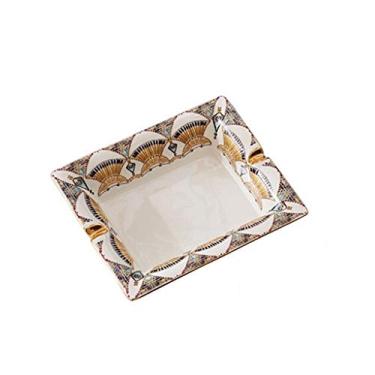 Imagem de Cinzeiros criativos cinzeiro de cerâmica personalidade grande cinzeiro doméstico carro cinzeiro decoração de casa (cor: A)