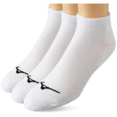 Imagem de Tripack Mizuno Meia Prime, Sem Cano, 33/38, Branco/Preto