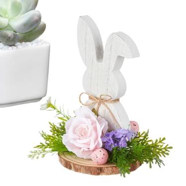 Imagem de Decoração de Páscoa em,Adorável Centro de Mesa Coelho com Laço | Com Laço E Decorações De Coelho Da Páscoa,Para Decoração De Primavera Interior Festival E Bandeira Em Camadas