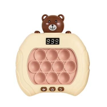 Imagem de Brinquedo Sensorial Pop It Eletrônico com Urso, Design Funcional para Uso Educacional, Terapêutico e Recreativo, Bege e Marrom, 12,8 x 12,1 cm, com Display Digital