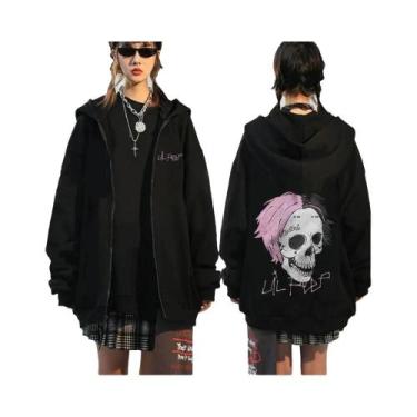 Imagem de Moletom Masculino Oversized Retro Hip-hop De Algodão Com Estampa Lil P