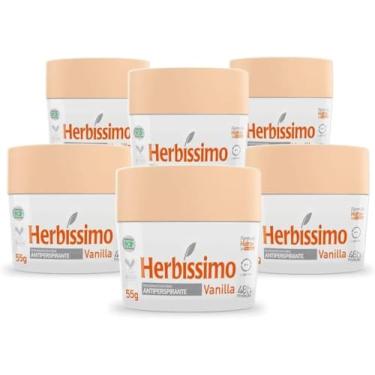 Imagem de Kit 6 unid. Desodorante Creme Herbíssimo Vanilla 55g
