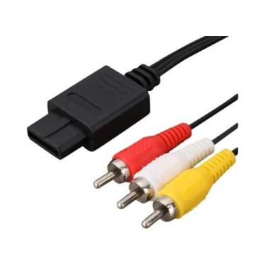 Imagem de Cabo de vídeo composto AV compatível com jogos de TV 64/N64/GameCube/S