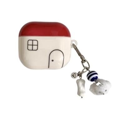 Imagem de GUAYQAT Capa de fone de ouvido para AirPods 4ª geração, linda capa protetora de fone de ouvido estilo cachorrinho, compatível com Airpods 4 para meninas e mulheres (casa)