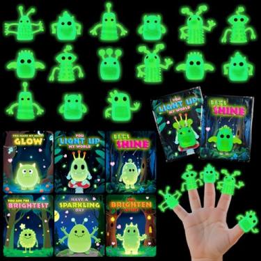 Imagem de Shemira 36 Pack Valentines Day Cards with Finger Puppets, Classroom Valentines Exchange Gifts, Valentines Party Favors, Valentine's Prizes