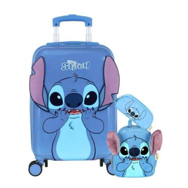 Imagem de Kit Lilo Stitch Mala Viagem + Lancheira + Estojo Triplo - Luxcel