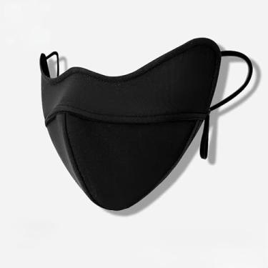 Imagem de Polaina de pescoço para clima frio para mulheres e homens, respirável, confortável, à prova de vento, para esportes ao ar livre, ciclismo, caminhada, Preto, Tamanho Único