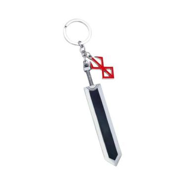 Imagem de Pingente De Espada Em Chaveiro Vermelho E Preto Para Mochila, Acessóri