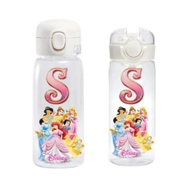 Imagem de Garrafa De Água Plástica Infantil De 600ml Com Desenhos De Princesas D