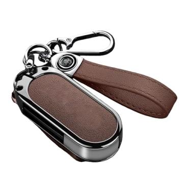 Imagem de Capa protetora para chave remota de carro, compatível com fiat ducato 500 500l panda grande punto lancia musa(N-brown keyring)