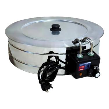 Imagem de Tacho Elétrico Industrial Redondo 7l Com Tampa Cor Inox