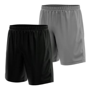 Imagem de Kit 2 Calção Short Futebol Basquete Vôlei Bermuda Dry Treino Academia-Masculino