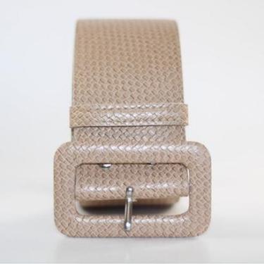 Imagem de Cinto Feminino Trissê Fivela Forrada Denver Retangular Nude Plus Size-Feminino