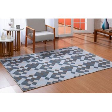 Imagem de Tapete pratik 2,00 x 2,50 antiderrapante moderno toque macio suave div