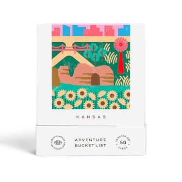 Imagem de Reach International Outfitters Kansas Adventure Bucket List: 50 cartões de raspar para atividades ao ar livre, atrações turísticas e viagens rodoviárias - presente de viagem perfeito e guia para