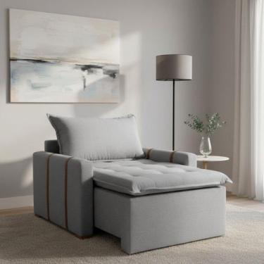 Imagem de Poltrona do Papai Retrátil Base Madeira Maciça Paris - NOBLY DECOR LTD