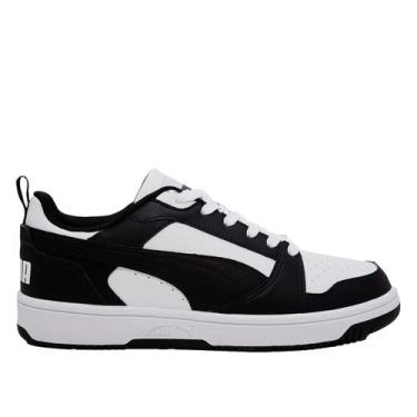 Imagem de Tênis Puma Rebound V6 Low Masculino - Branco+Preto - 41, Branco, Preto