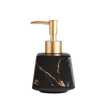 Imagem de Loção de cerâmica criativa para banheiro, cozinha, máquina de lavar louça, dispensador de sabão líquido, tipo prensa (preta)