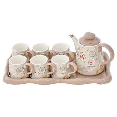 Imagem de x3anggyt5 Conjunto de jarra de água Sense Casa Sala de Estar Conjunto de Água Chaleira Conjunto de Chá Xícara de Chá Caixa de Presente Garrafa de Chá Gelada