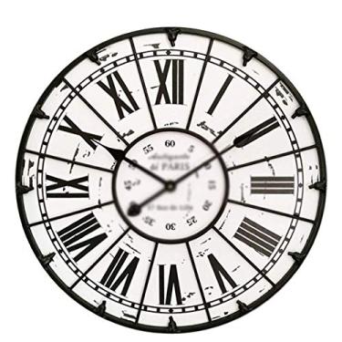 Imagem de Relógio de parede decorativo grande, decoração de casa moderna redonda, relógio silencioso para sala de estar