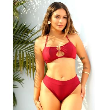 Imagem de Biquíni Feminino com Argola Frontal e Calcinha Cintura Alta